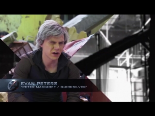 filming an incredible slow motion scene with quicksilver