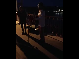 07/18/2019 | jared sings songs on a bridge in kyiv, ukraine